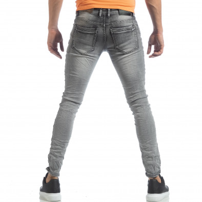 Мъжки Washed Slim Jeans в сиво it040219-14 3