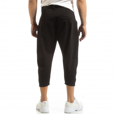 Cropped мъжки черен панталон брич стил it090519-4 4