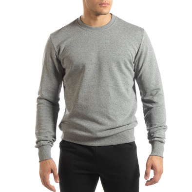 Basic мъжка памучна блуза в сиво it150419-45 3