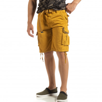 Мъжки карго бермуди камел с колан it090519-40 2