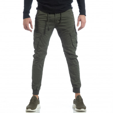 Мъжки Cargo Jogger панталон в милитъри зелено it040219-28 3