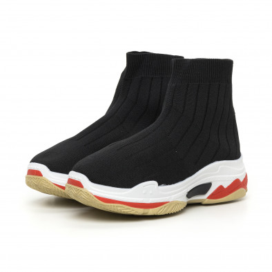 Дамски плетени Slip-on маратонки в черно it130819-47 3