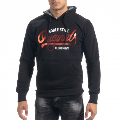 Мъжки суичър hoodie в черно Originals it071119-61 2