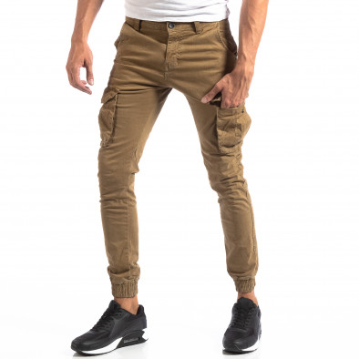 Мъжки Cargo Jogger панталон в цвят каки it250918-7 2