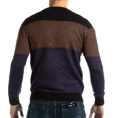 Мъжки пуловер от букле с кафяво it261018-112 3