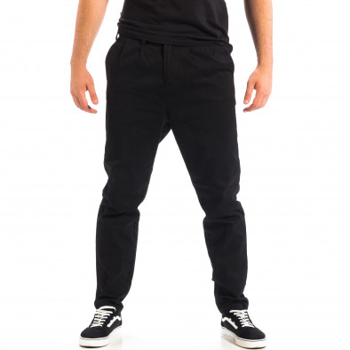 Мъжки черен Cropped Chino панталон lp060818-121 2