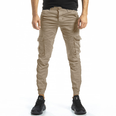Мъжки бежов карго панталон Jogger 8022 tr150224-1 2