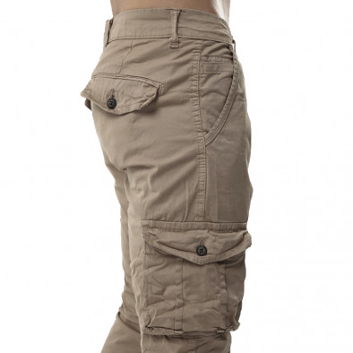 Мъжки бежов панталон с прави крачоли & Big Size tr270421-16 4