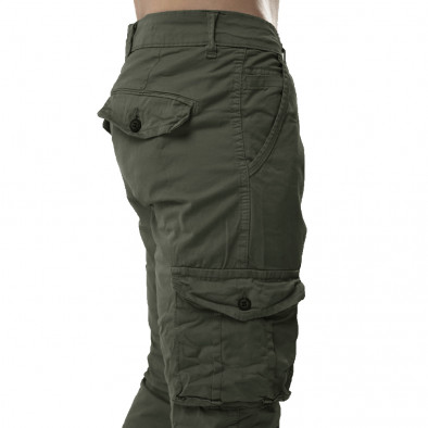 Зелен мъжки панталон Cargo с прави крачоли 8017 tr201120-3 5