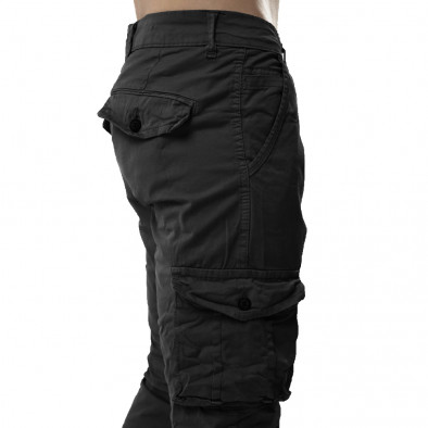 Мъжки черен карго панталон Jogger & Big Size tr270421-12 5