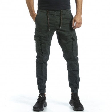 Зелен Cargo Jogger панталон с ластик на кръста 95002 tr140323-3 2