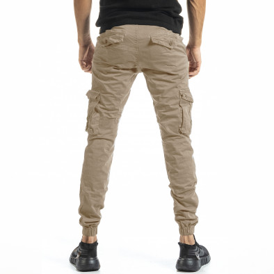 Мъжки бежов карго панталон Jogger 8022 tr150224-1 3