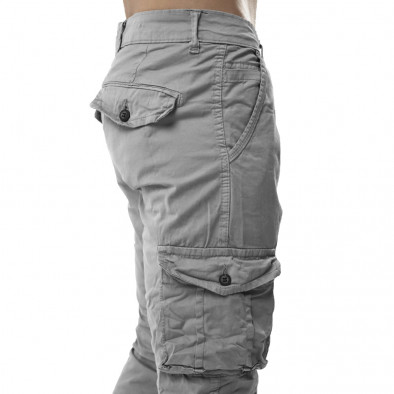 Мъжки светлосив карго панталон Jogger & Big Size 8022 tr140323-2 4