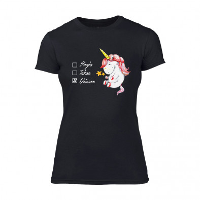 Дамска черна тениска Unicorn, размер M TMNSPF050M 2