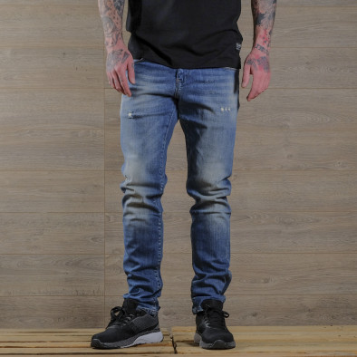 Washed Slim fit мъжки сини дънки tr030420-5 3