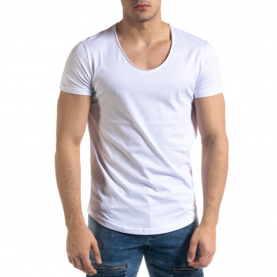 Basic мъжка тениска в бяло tr110320-68 2