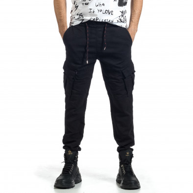 Мъжки черен Cargo Jogger панталон tr021221-1 5