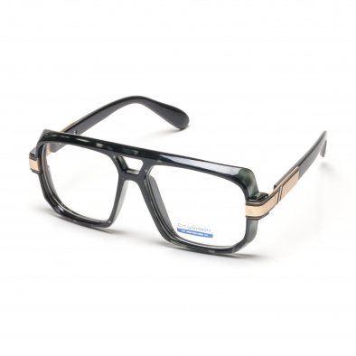 Сиви слънчеви очила ретро с прозрачни стъкла it250418-34 2
