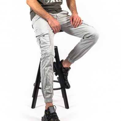 Мъжки светлосив Cargo Jogger с цип tr180322-15 2