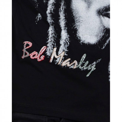 Мъжка черна памучна блуза Bob Marley tr200922-1 3