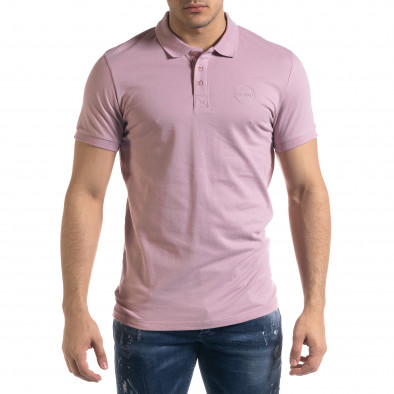 Basic мъжка розова тениска polo shirt tr110320-74 2