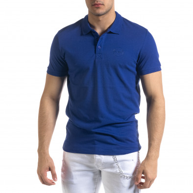 Basic мъжка синя тениска polo shirt tr110320-75 2