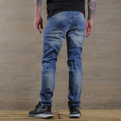 Washed Slim fit мъжки сини дънки tr030420-5 4