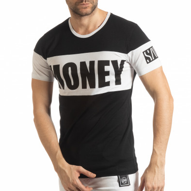 Черна мъжка тениска Money tsf190219-42 2