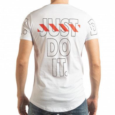 Мъжка тениска Just do it в бяло tsf190219-60 3