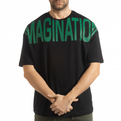 Черна мъжка тениска Imagination tsf190219-32 2