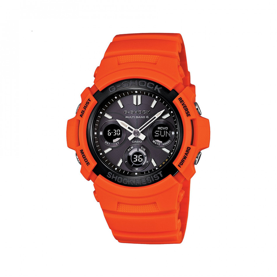 Мъжки спортен часовник Casio G-SHOCK оранжев със соларно захранване AWGM100MR4AER