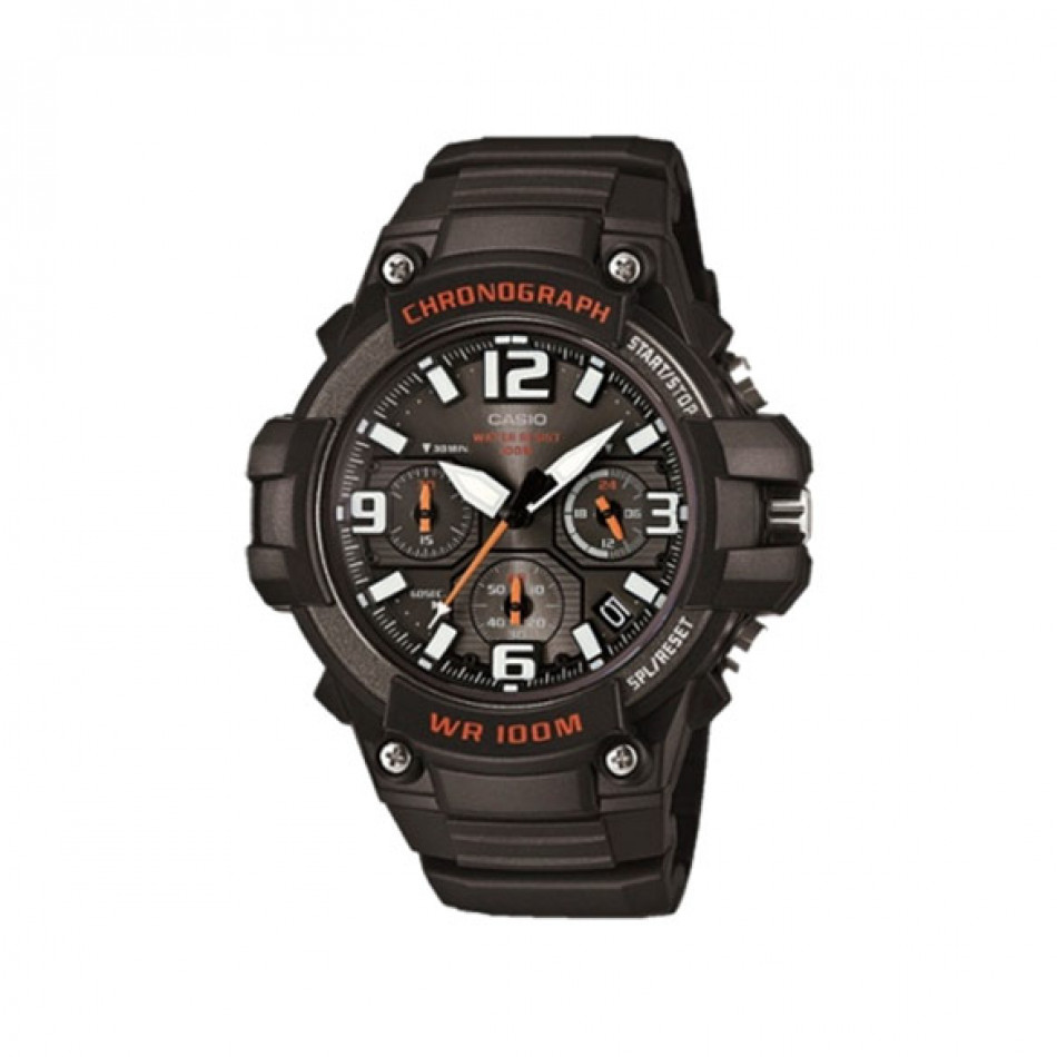 Мъжки часовник Casio Collection черен с бели индекси и стрелки MCW100H1AVEF