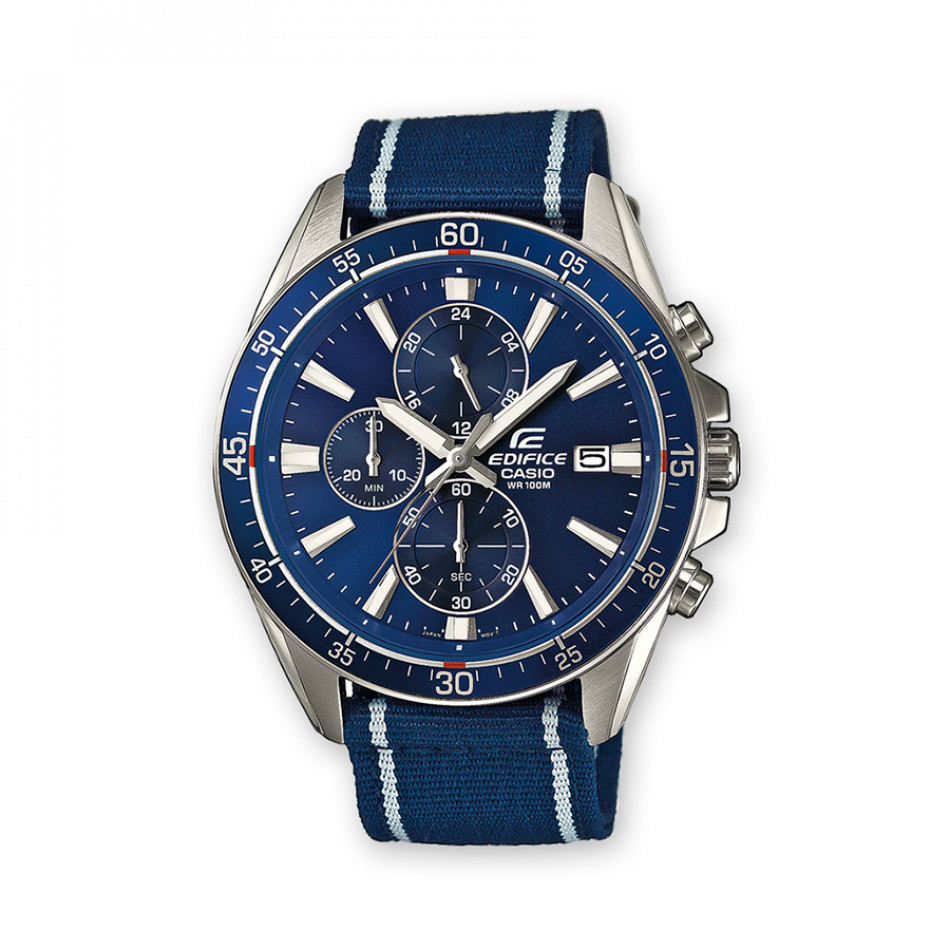 Мъжки часовник Casio Edifice син с текстилна каишка EFR546C2AVUEF
