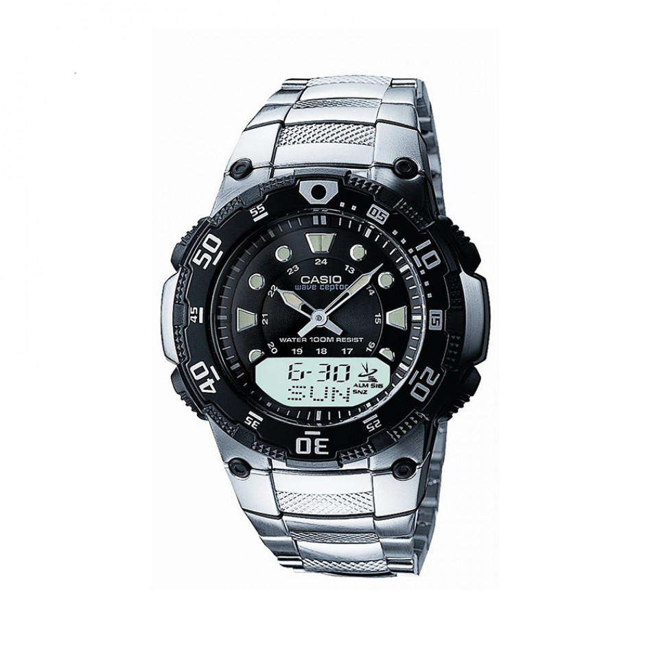 Мъжки часовник Casio Collection сребрист браслет с радио сверяване WVA107HDE1AVER