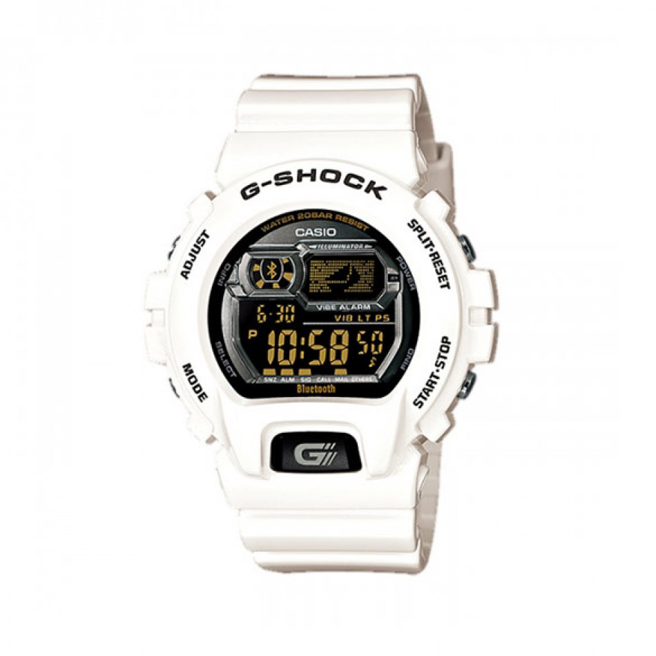 Мъжки спортен часовник Casio G-SHOCK бял с черен дисплей GB6900B7ER