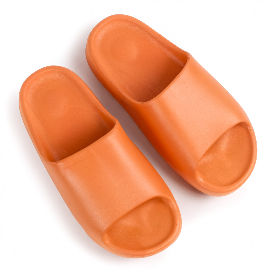 Дамски безшевни оранжеви джапанки it160622-5