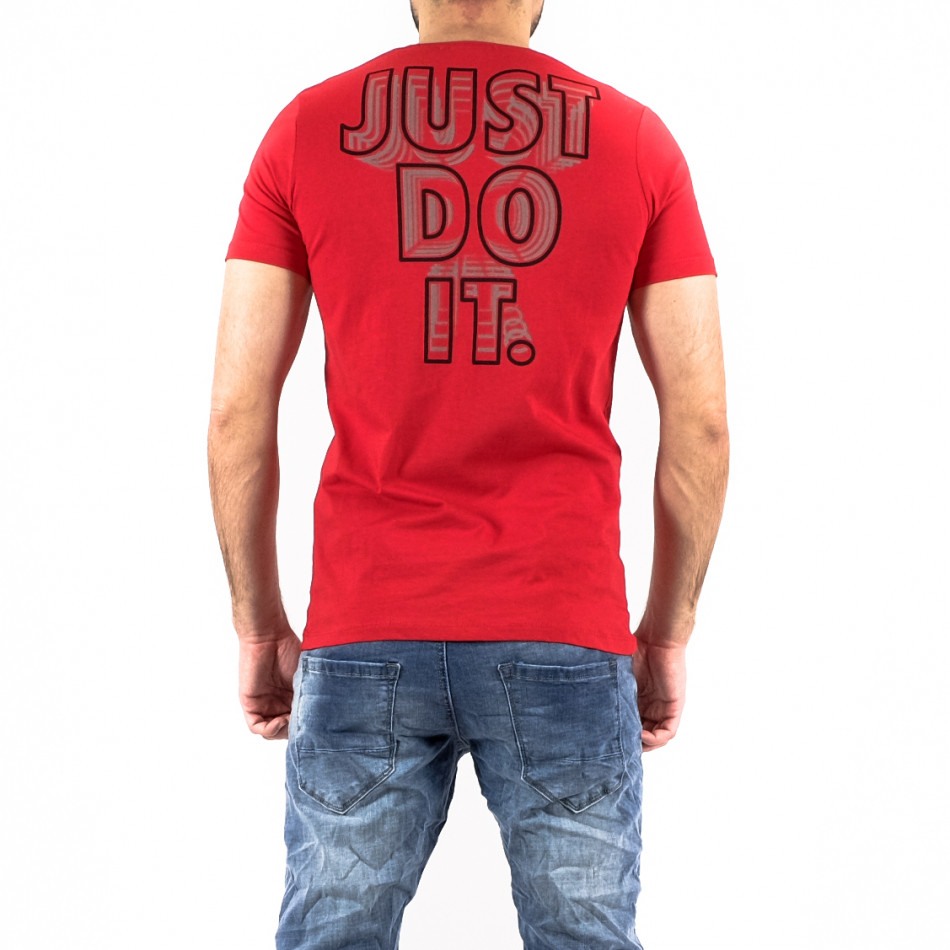 Мъжка червена тениска Just Do It tr250322-64
