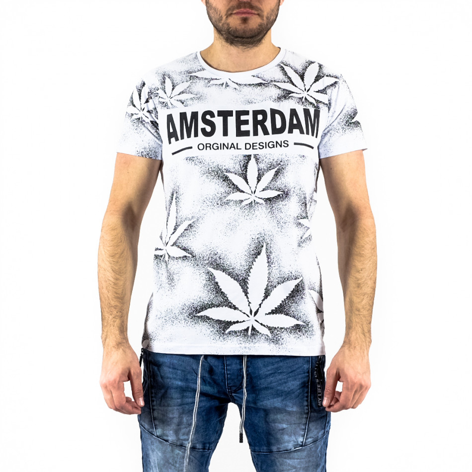 Мъжка бяла тениска Amsterdam gr250322-5