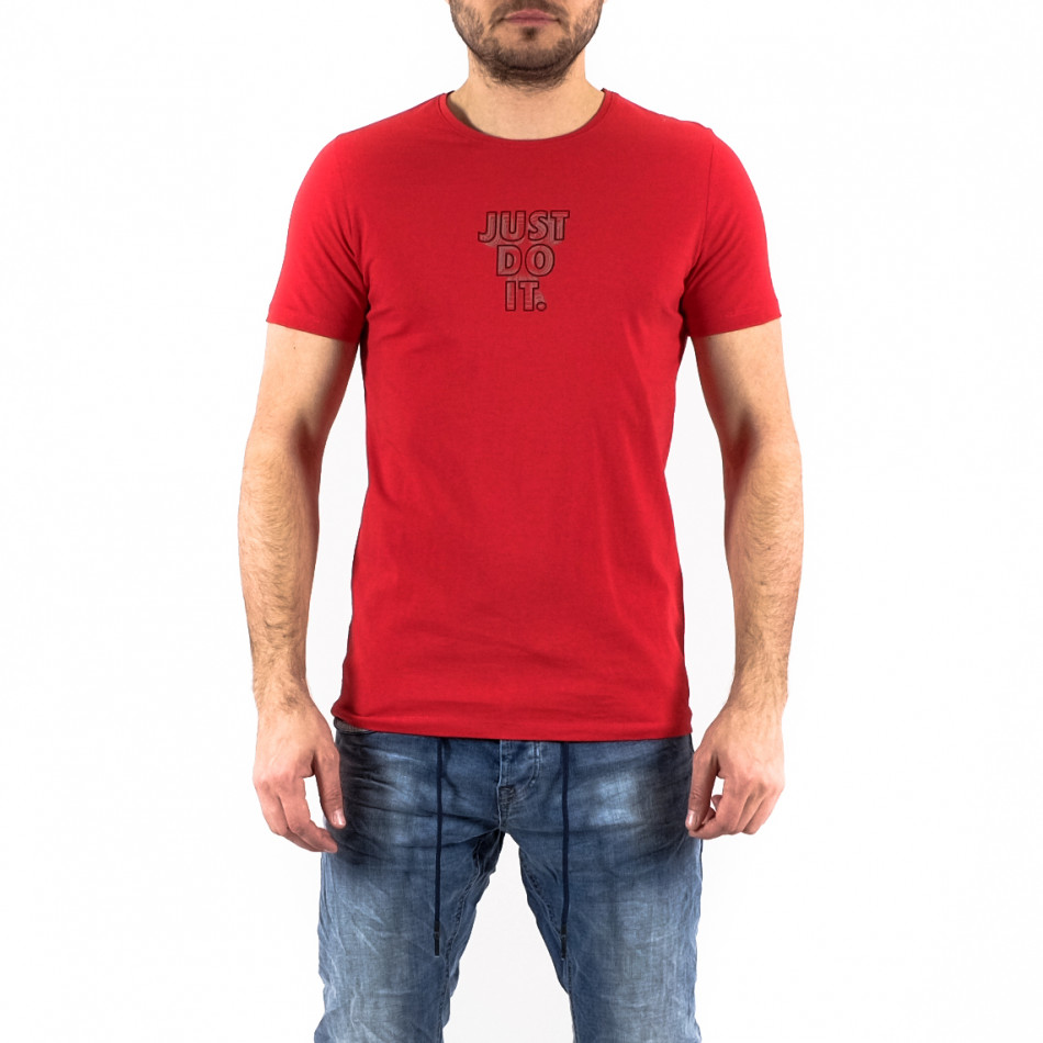 Мъжка червена тениска Just Do It tr250322-64