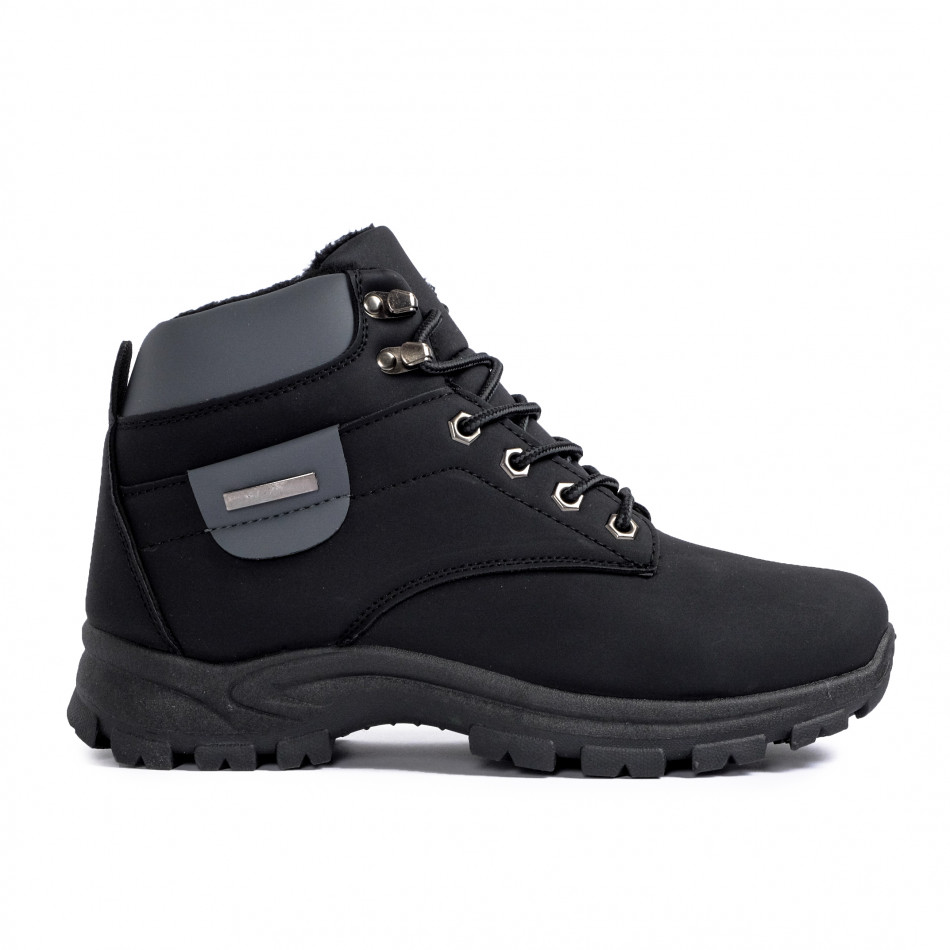 Мъжки черни трекинг обувки с подплата it161220-47
