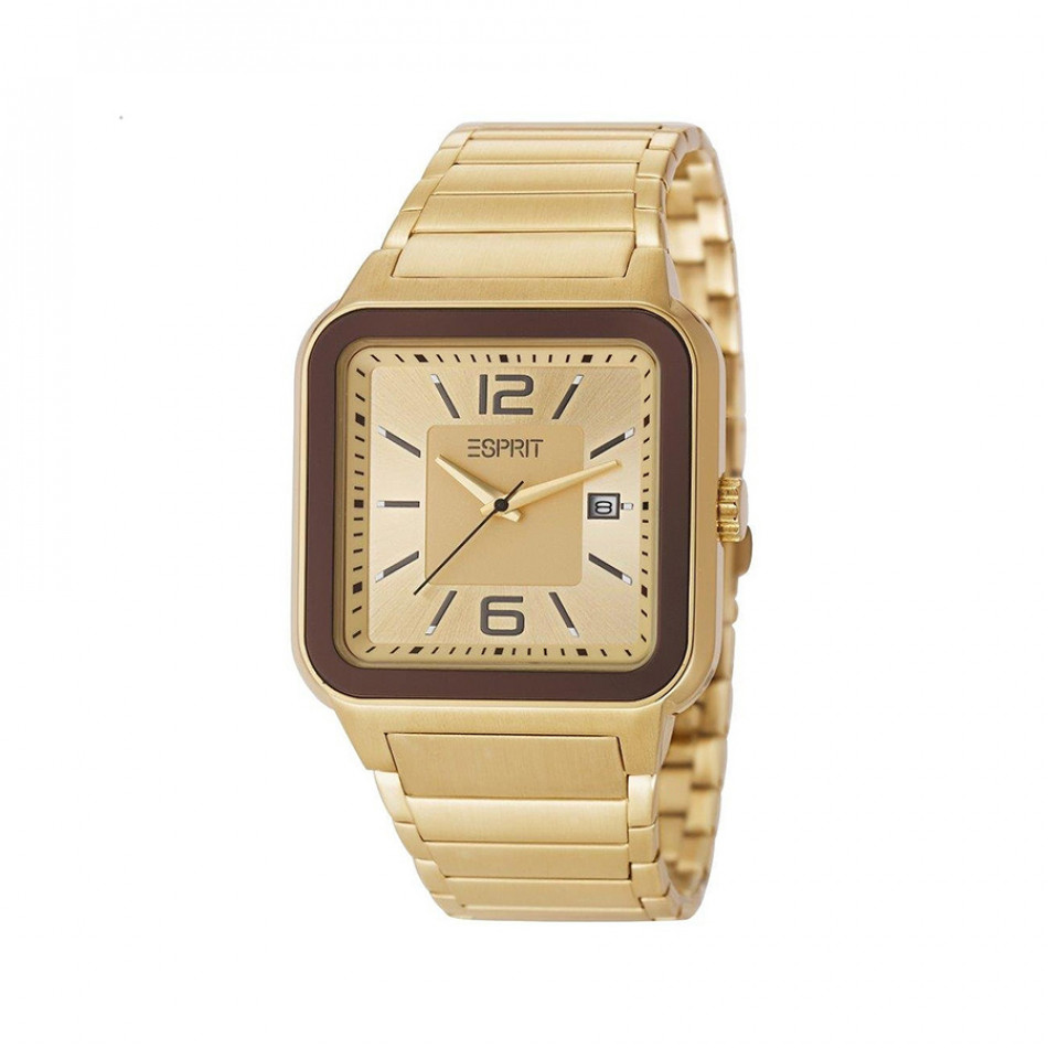 Мъжки часовник Esprit златист браслет с квадратен циферблат ES105841004