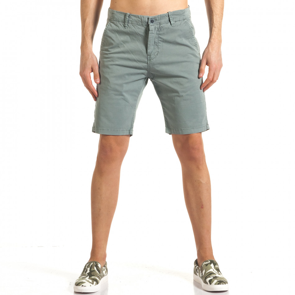 Мъжки сиви къси панталони с италиански джобове it140317-148