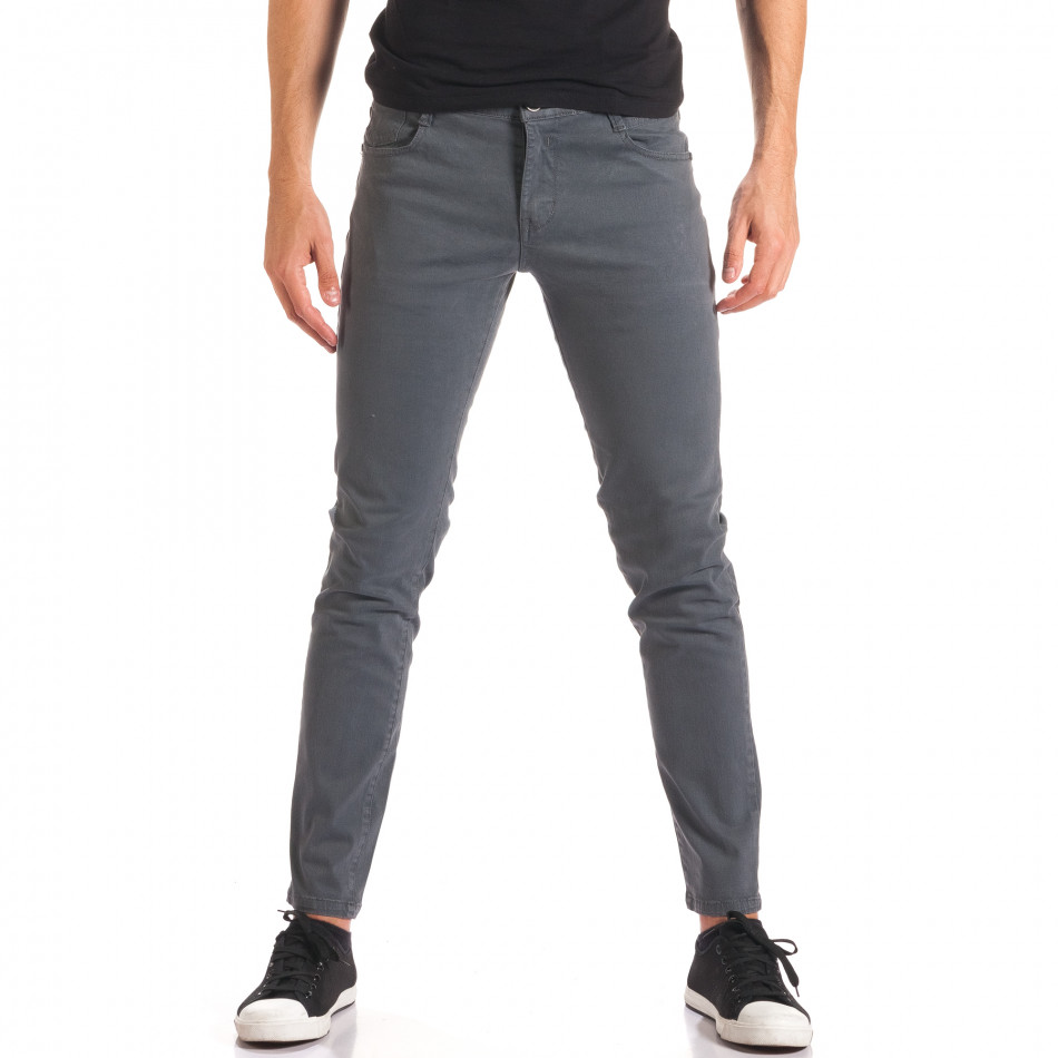 Мъжки сив спортно-елегантен панталон it150816-1
