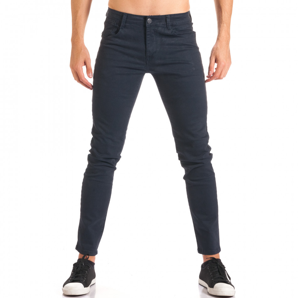 Мъжки син спортно-елегантен панталон it150816-2