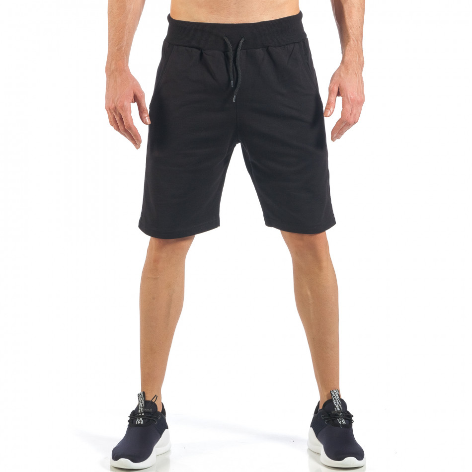 Мъжки черни шорти basic модел it260318-145