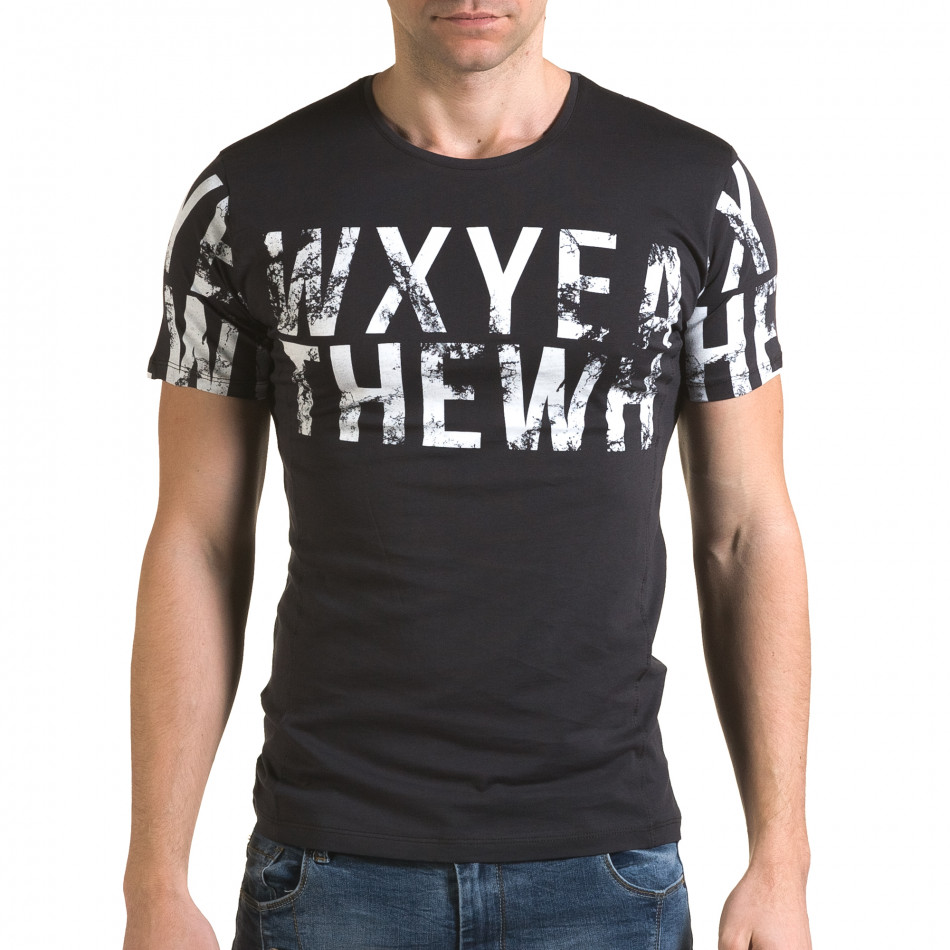 Мъжка сива тениска Wxyea Thewh il120216-34
