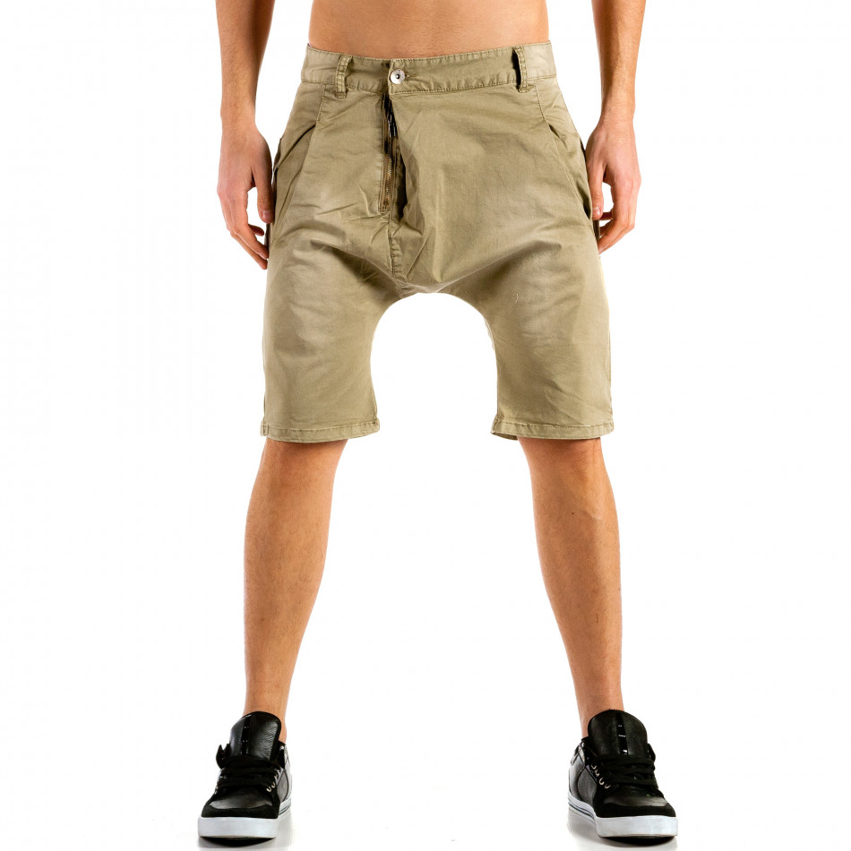 Мъжки бежови къси панталони тип потури ca300315-30