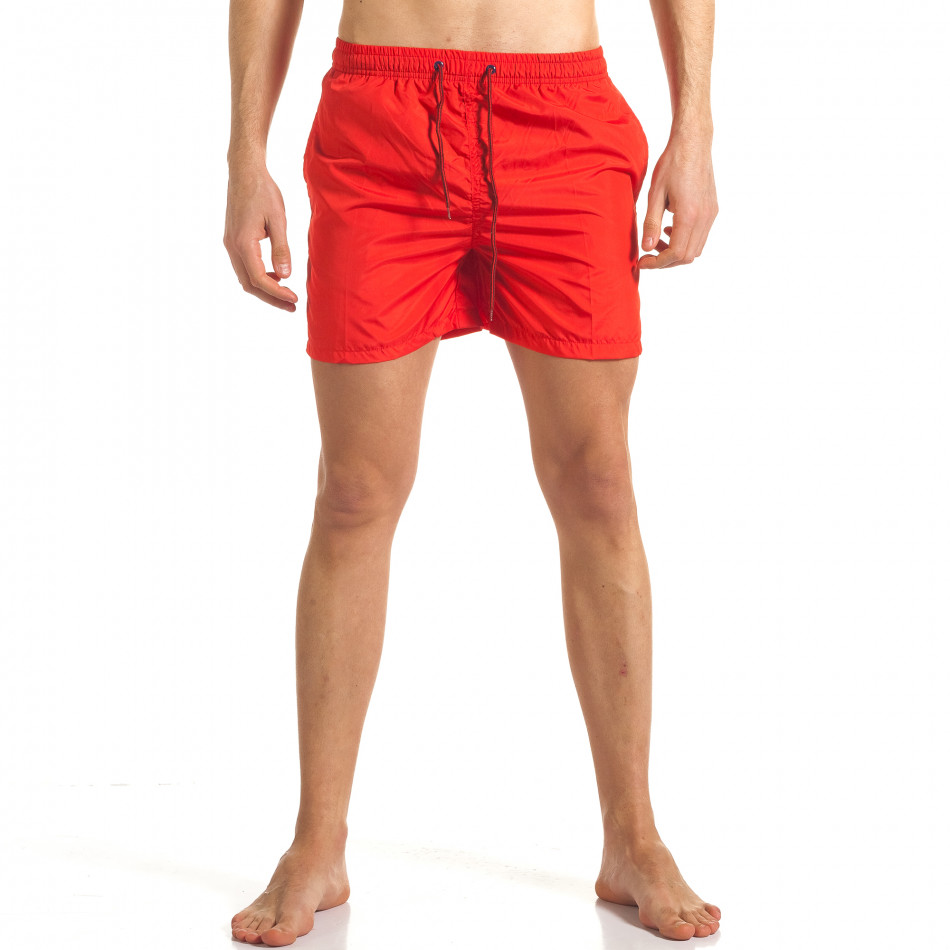 Мъжки червен бански с джобове it140317-182