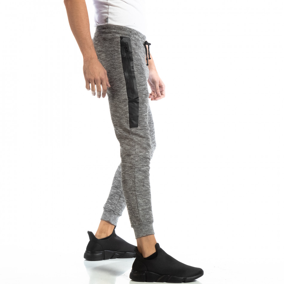 Мъжки мек трикотажен Jogger сив меланж it261018-36