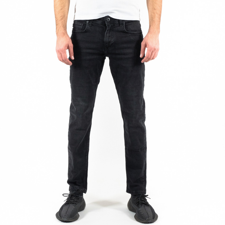 Basic Slim fit мъжки черни дънки tr180322-2